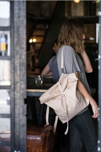 Women with backpack