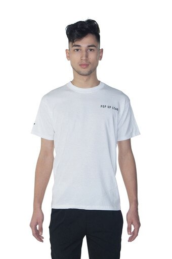 White Pop-Up Tee