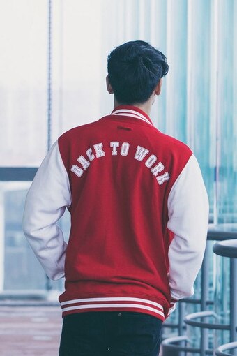 Red Blitz Bomber Jacket