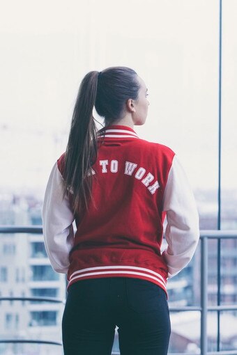 Red Blitz Bomber Jacket